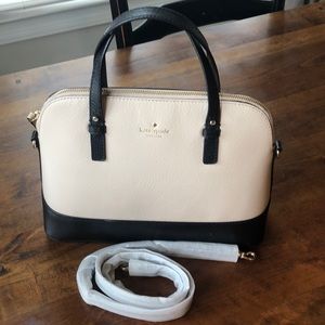 Kate Spade black/cream satchel